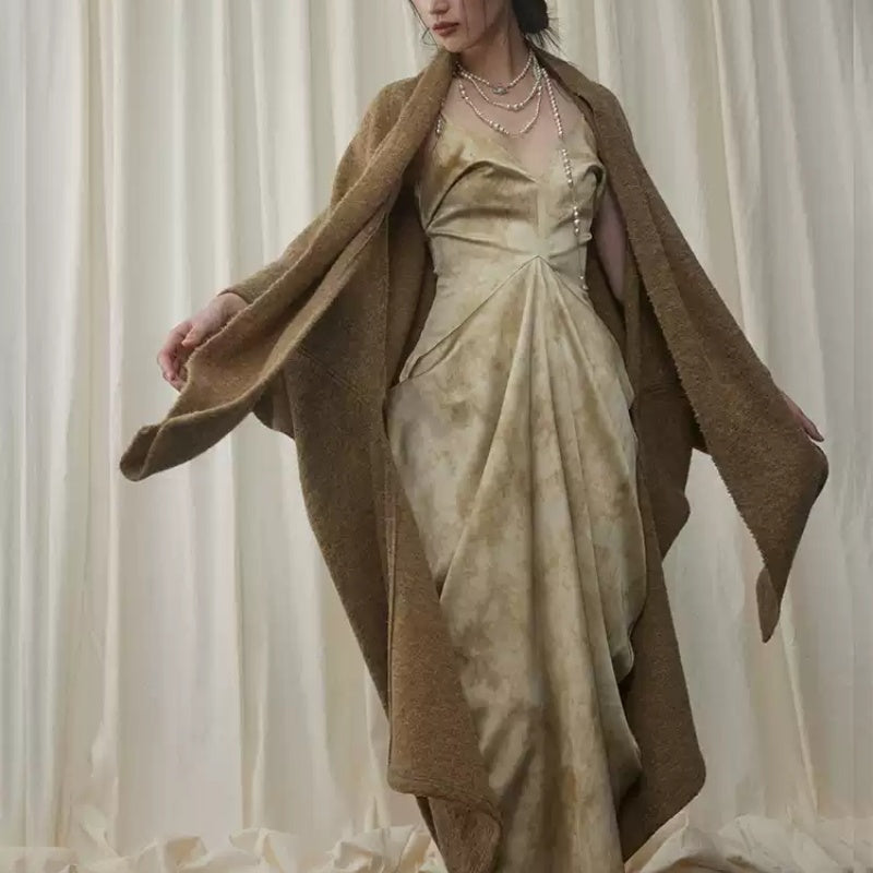 Chinese Style Sleeve Zen Shawl Dress