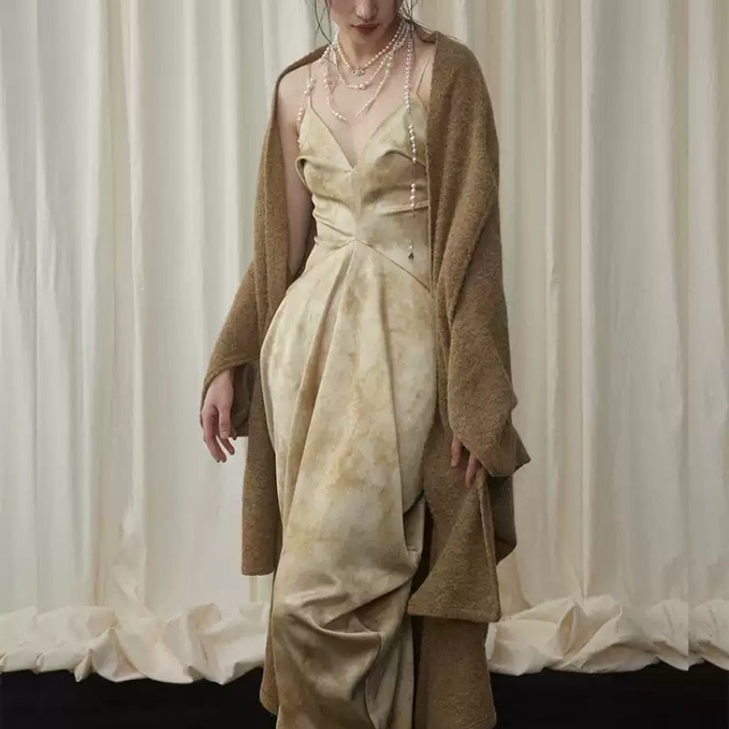 Chinese Style Sleeve Zen Shawl Dress