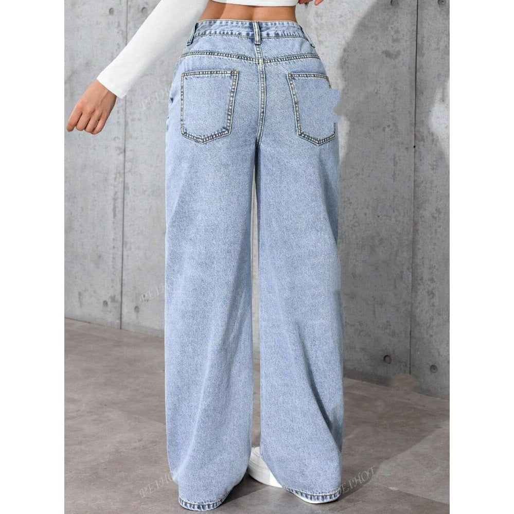 Sweet And Spicy Style High Waist Straight Jeans